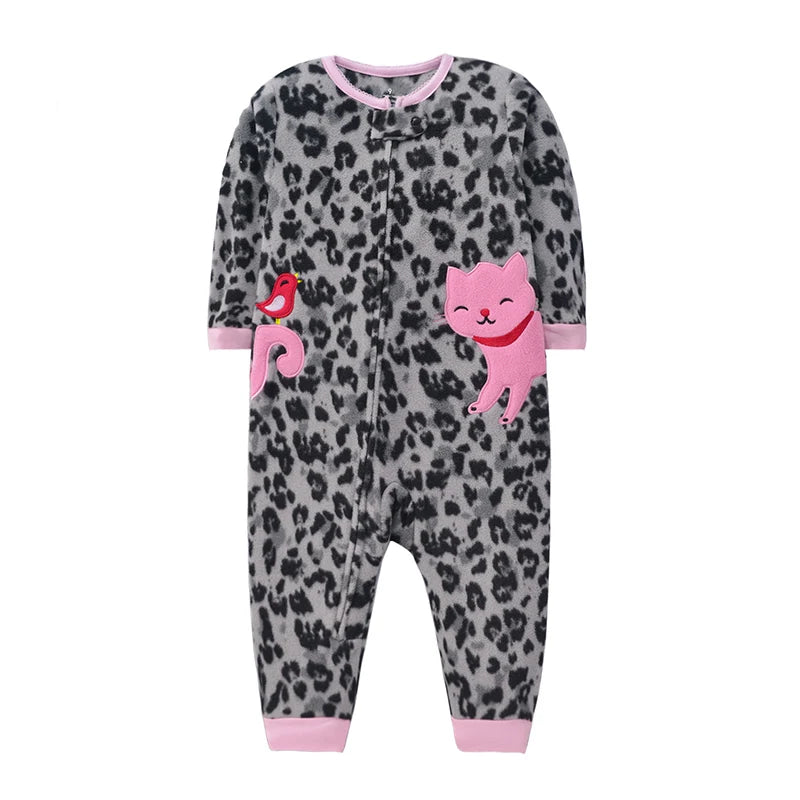 Pijama Invierno Bebé 9-24 Meses - Pelele Animal Forro Polar Cremallera Niño Niña Cálido - Huellitas de Vida