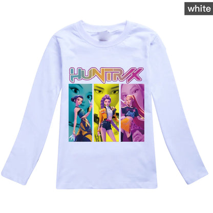 Camiseta Manga Larga KPop Demon Hunters Niños - Sudadera Algodón Streetwear