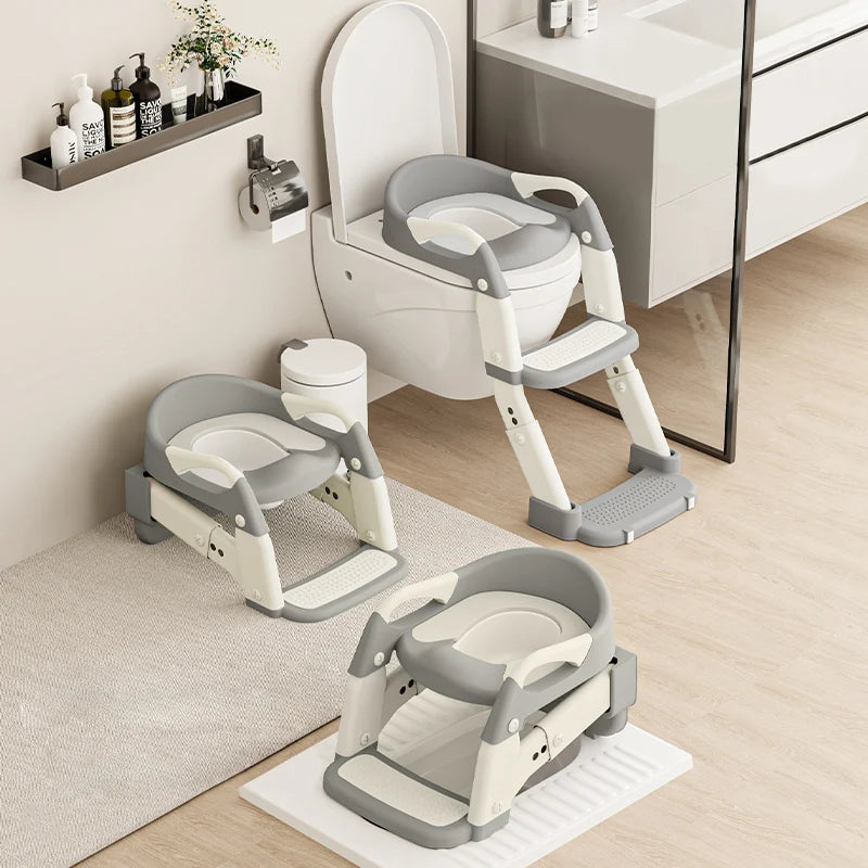 Asiento Entrenamiento Baño 3 en 1 Escalera Niños - Orinal Reductor WC Antideslizante