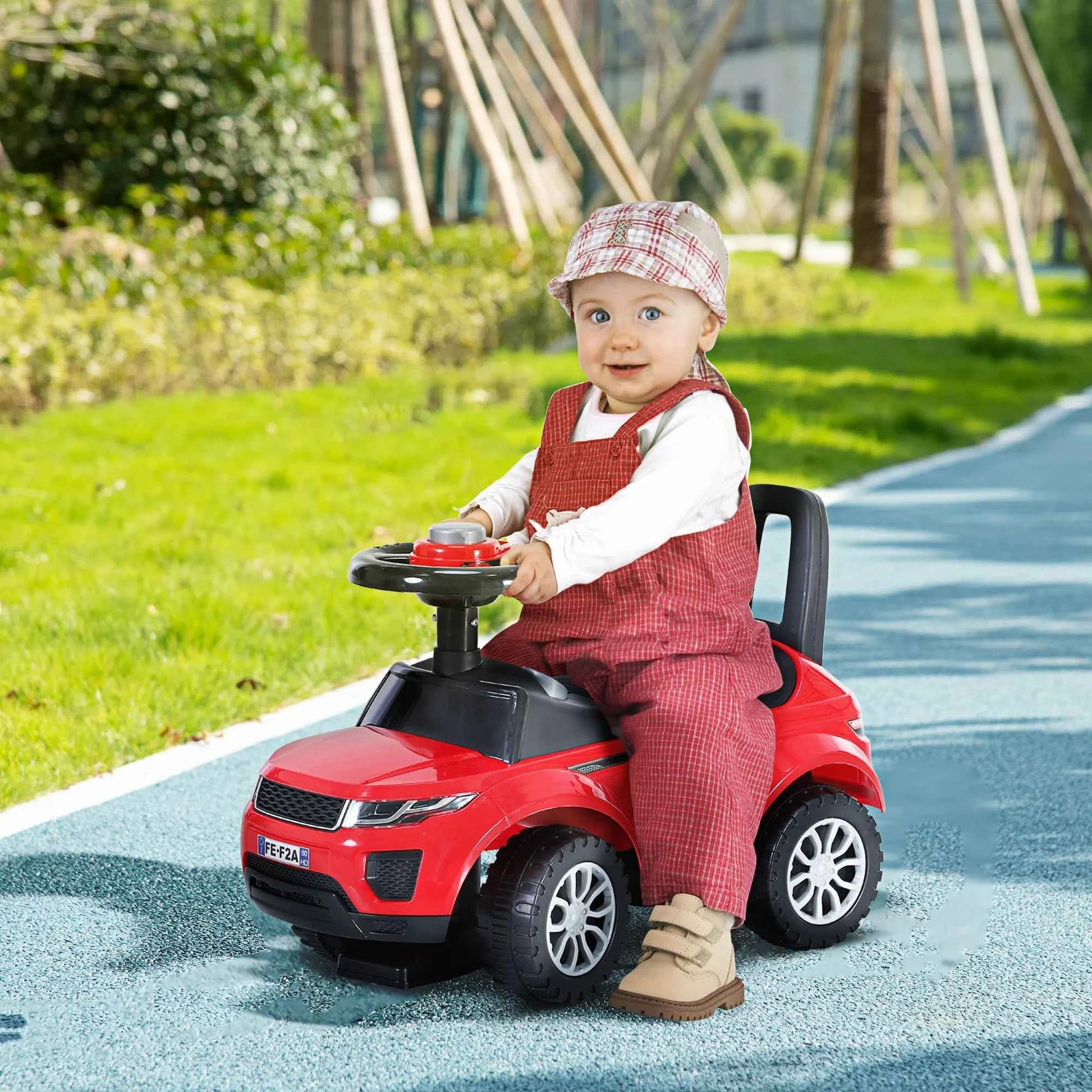 Homcom Quad Ride-On Child Car Without Pedals for Baby Walker Toy