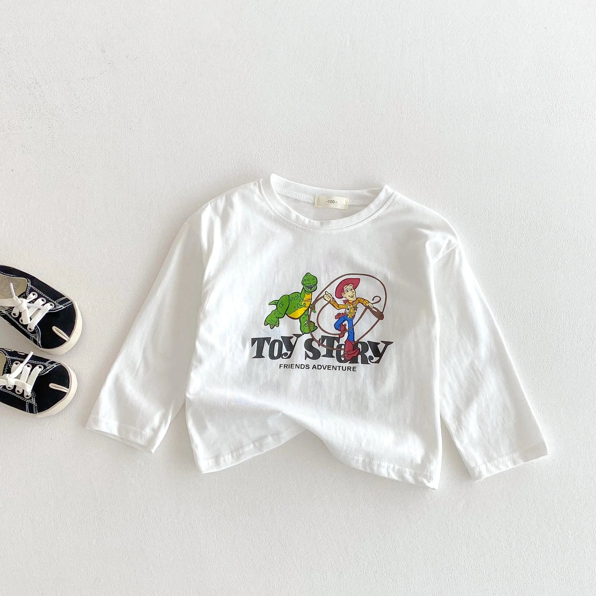 Camiseta Algodón Bebé Otoño - Top Manga Larga Cuello Redondo Casual Niños Niñas Única - Huellitas de Vida