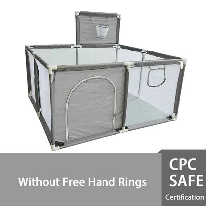 Parque Infantil Bebé Cuadrado con Canasta Baloncesto - Corral Seguridad Grande