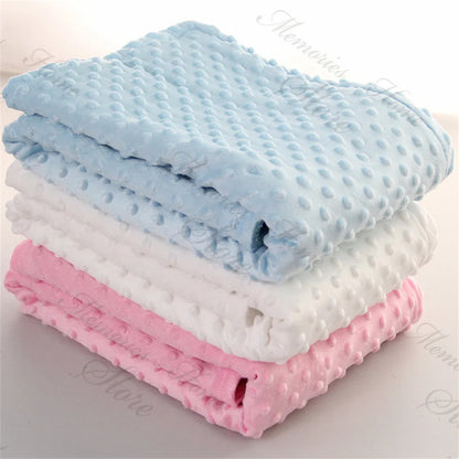 Manta Personalizada Cochecito Bebé - Manta Suave Nombre Bordado Regalo Recién Nacido Baby Shower - Huellitas de Vida