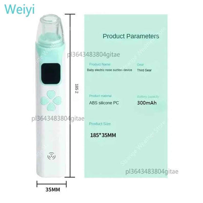 Aspirador Nasal Eléctrico Bebé 3 en 1 Silencioso - Limpiador Congestión Recién Nacidos