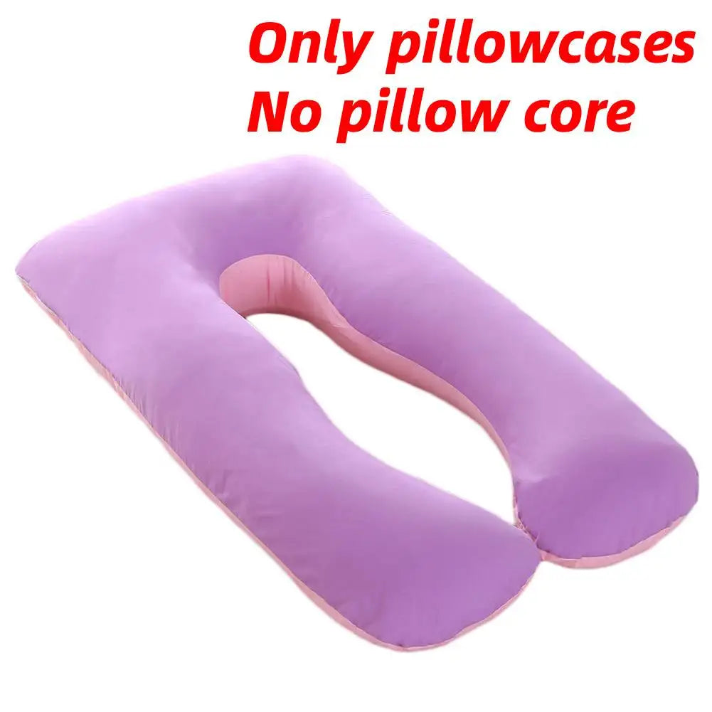 Funda Almohada Embarazo Algodón Puro - Cojín Maternidad Forma U Multifuncional - Huellitas de Vida