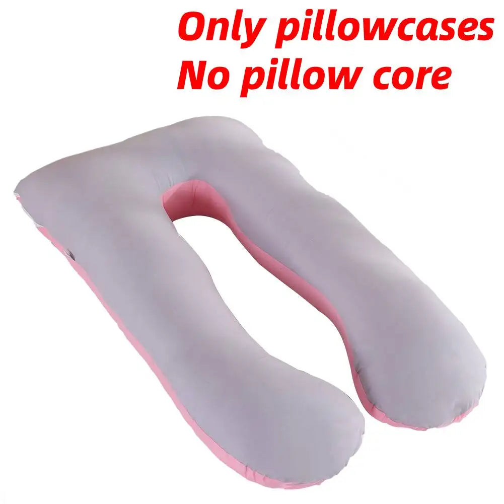 Funda Almohada Embarazo Algodón Puro - Cojín Maternidad Forma U Multifuncional - Huellitas de Vida