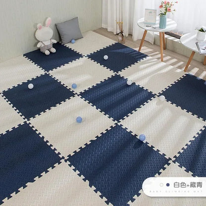 Alfombra Puzzle Foam Bebé 16pcs - Tapete Juegos Suave Entrelazado 30x30cm Área Segura - Huellitas de Vida