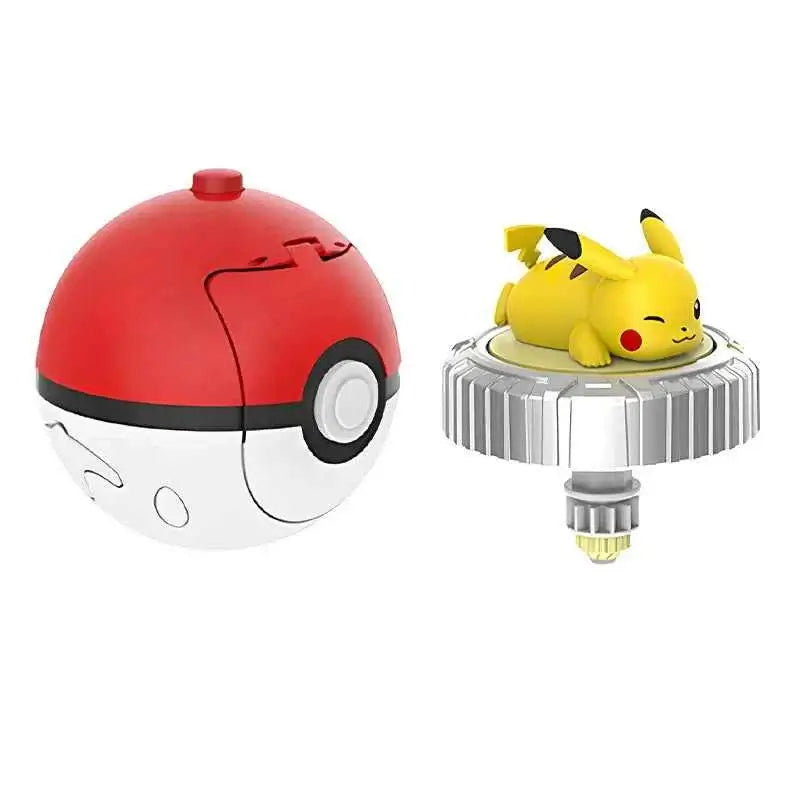 Pokemon spinning top ball toy action figure original Pikachu Charmander Squirtle Mew Eevee box gyro spin battle game poke child