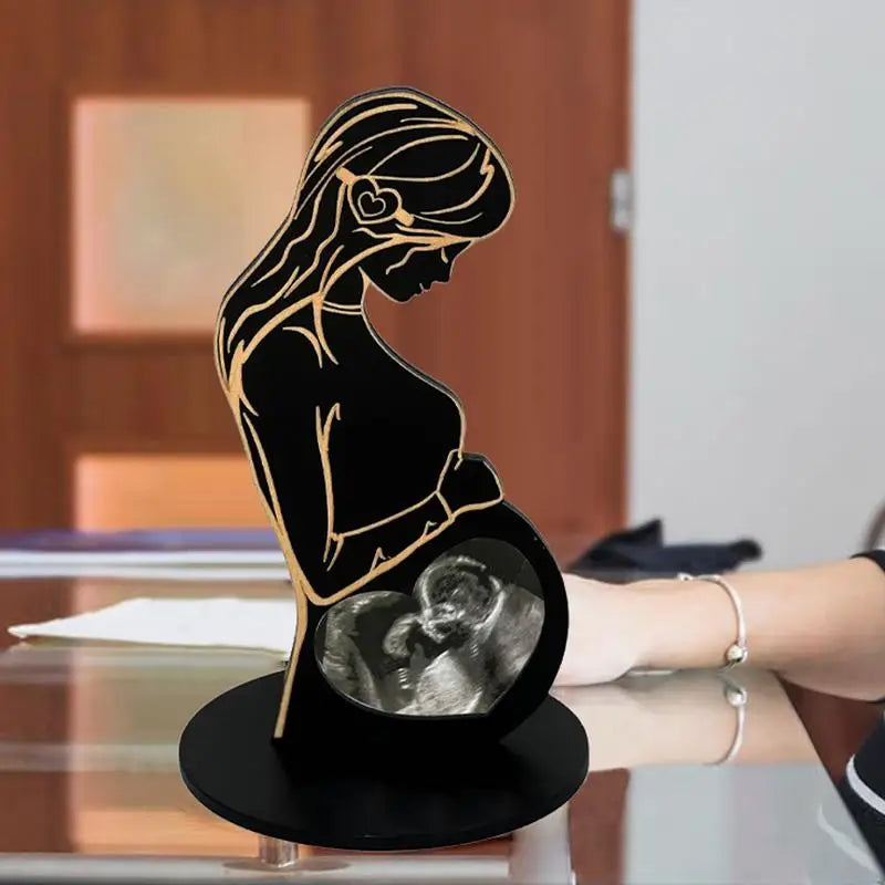 Marco Ecografía Embarazo - Portafotos Sonograma Regalo Maternidad Recuerdo Bebé - Huellitas de Vida