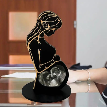 Marco Ecografía Embarazo - Portafotos Sonograma Regalo Maternidad Recuerdo Bebé - Huellitas de Vida