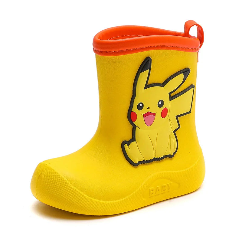 Botas Lluvia Pokémon Pikachu Niños - Calzado Impermeable Infantil Goma Antideslizante - Huellitas de Vida