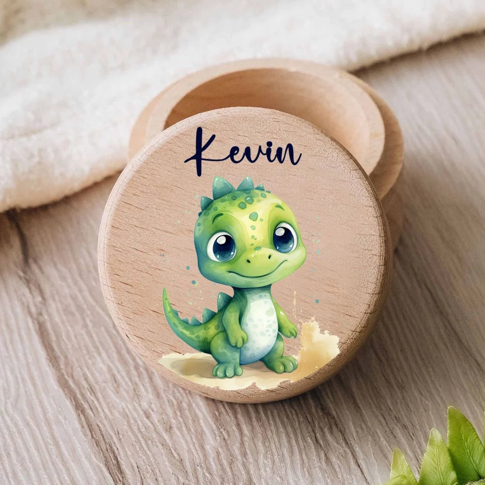 Caja Personalizada Dientes Bebé Madera - Caja Keepsake Ratoncito Pérez Recuerdo Personalizable - Huellitas de Vida