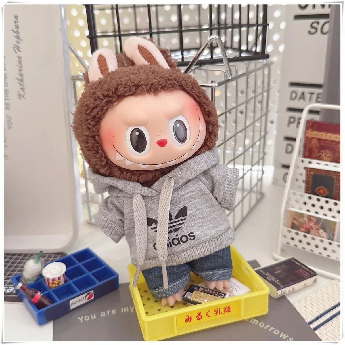 Set Sudadera y Pantalones para Labubu 15-17cm - Fashion Hoodie Universal - Huellitas de Vida