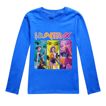 Camiseta Manga Larga KPop Demon Hunters Niños - Sudadera Algodón Streetwear