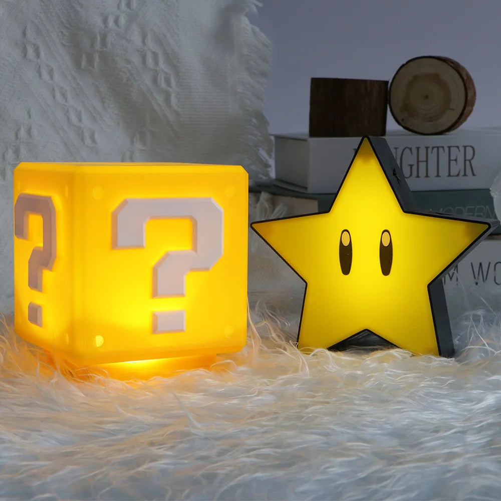 Lámpara Nocturna LED Interrogación Gaming - Luz Mesa USB Astronauta Habitación Niños Regalo - Huellitas de Vida