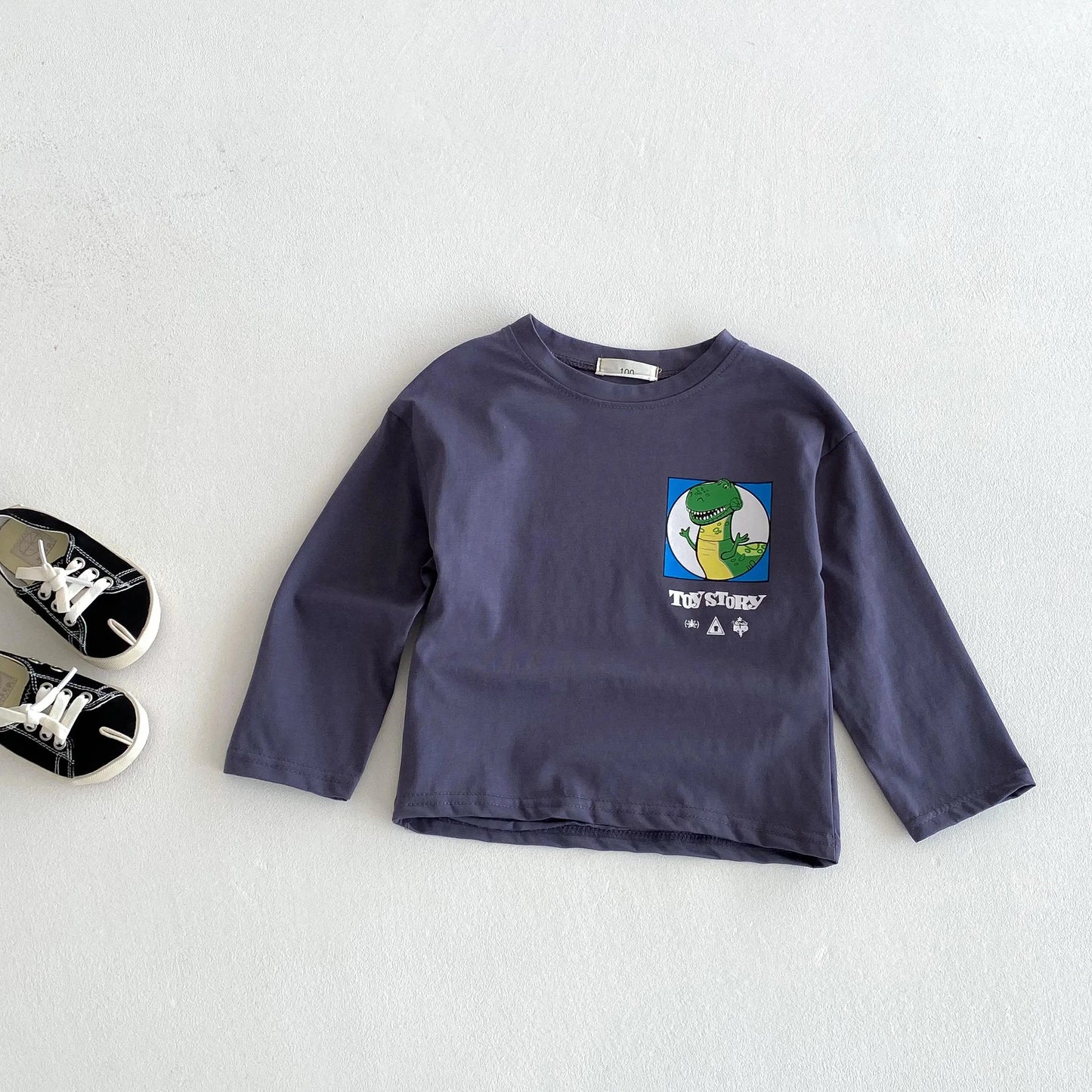 Camiseta Algodón Bebé Otoño - Top Manga Larga Cuello Redondo Casual Niños Niñas Única - Huellitas de Vida