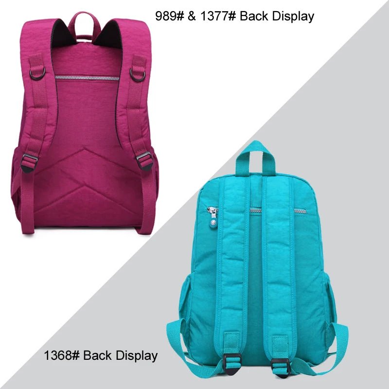 Mochila Escolar 2025 - Teenage Girl Nylon Impermeable Laptop - Huellitas de Vida