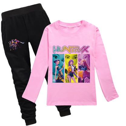 Camiseta Manga Larga KPop Demon Hunters Niños - Sudadera Algodón Streetwear