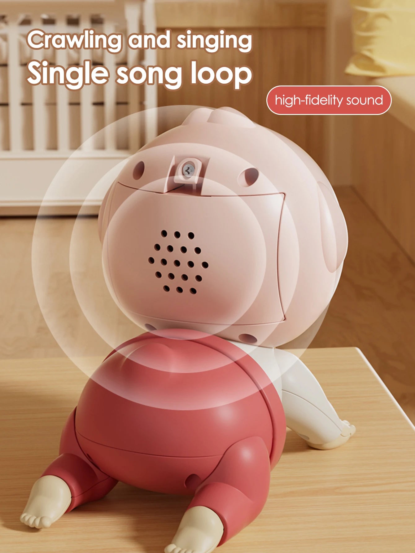 Muñeco Gateador Musical para Bebé 0-1 Años - Estimula Gateo y Desarrollo Motor - Huellitas de Vida