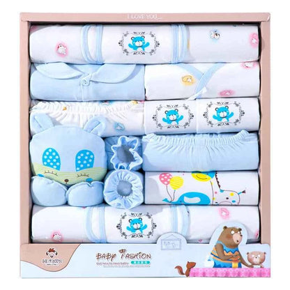 Gift box 18piece/lot Newborn Baby Clothes For Girls Boys Sets 100% Cotton Infant Spring Autumn Soft Boy Clothing New born Hat