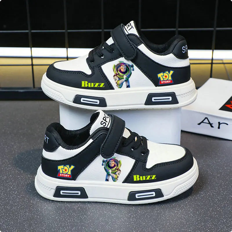 Zapatillas Toy Story Niños Buzz Lightyear - Sneakers Casuales Disney Woody Blancas Tallas 20-37 - Huellitas de Vida