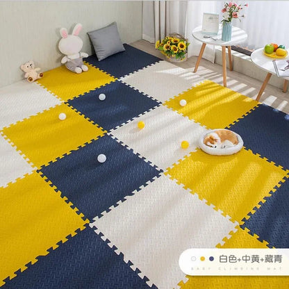 Alfombra Puzzle Foam Bebé 16pcs - Tapete Juegos Suave Entrelazado 30x30cm Área Segura - Huellitas de Vida