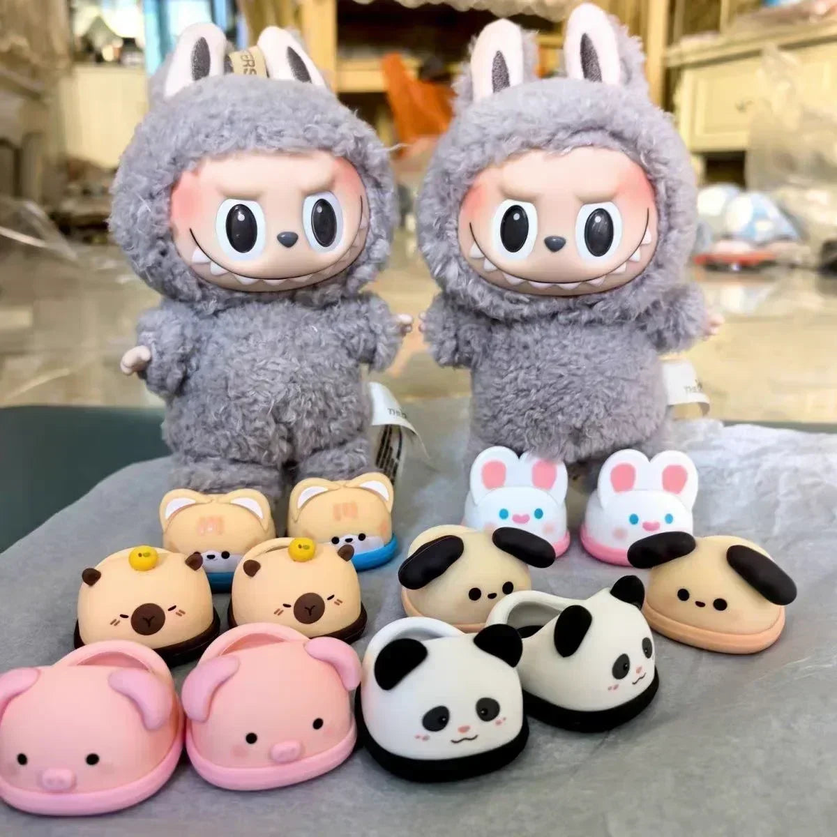 Zapatos para Labubu 15-17cm - Animal Slippers Macaron Princess Cute - Huellitas de Vida