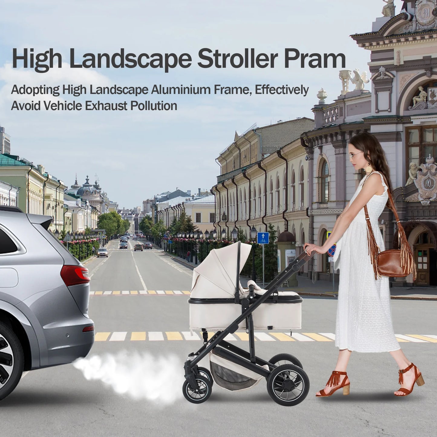 Cochecito Bebé 3 en 1 Portátil