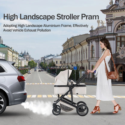 Cochecito Bebé 3 en 1 Portátil