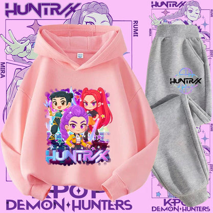 Conjunto Sudadera Niños K-pop - Sudadera y Pantalón 2 Piezas Estampado