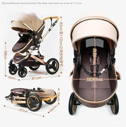 Cochecito Bebé 3 en 1 - Sistema Viaje Multifuncional Recién Nacido Silla Coche Capazo - Huellitas de Vida