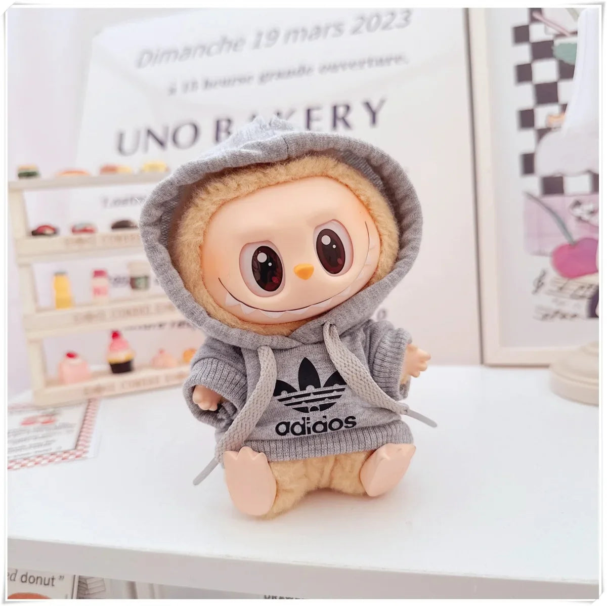 Set Sudadera y Pantalones para Labubu 15-17cm - Fashion Hoodie Universal - Huellitas de Vida