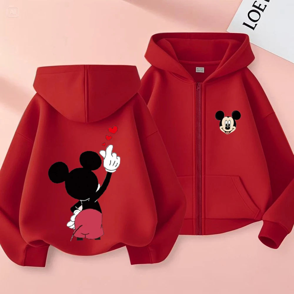 Sudadera Capucha Mickey Mouse Donald Duck Niños 3-12 Años - Hoodie Cremallera Disney