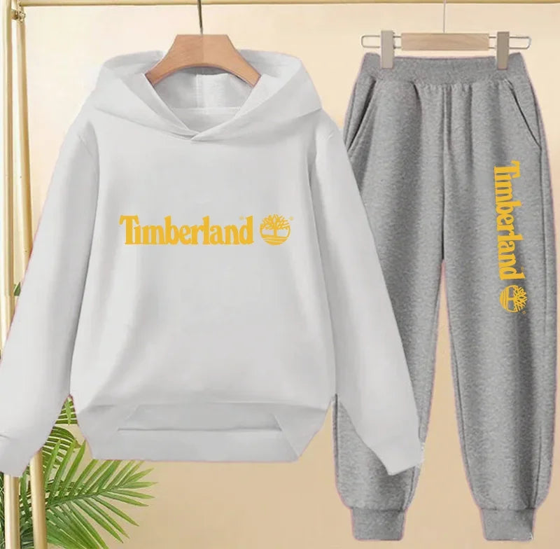 Conjunto Deportivo Niños 2-13 Años Letras - Sudadera Capucha y Pantalón Casual