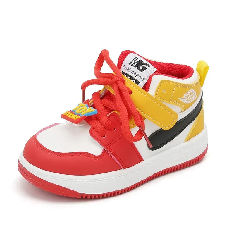 Zapatillas Deportivas Niños Color Block - Sneakers Cordones Suela Suave Antideslizante Casual - Huellitas de Vida