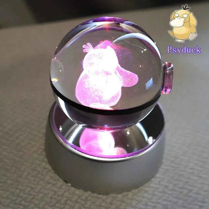 Bola Cristal 3D Pokémon Umbreon con Lámpara - Figura Cristal Pokeball Regalo Niños