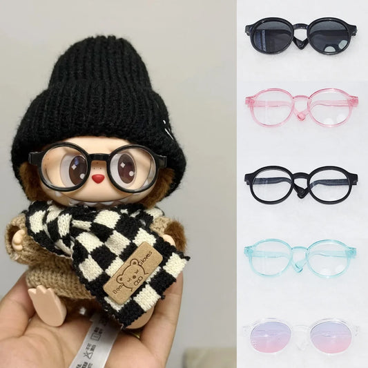 Gafas Transparentes para Labubu 6.5cm - BJD Plástico Sunglasses Universal - Huellitas de Vida