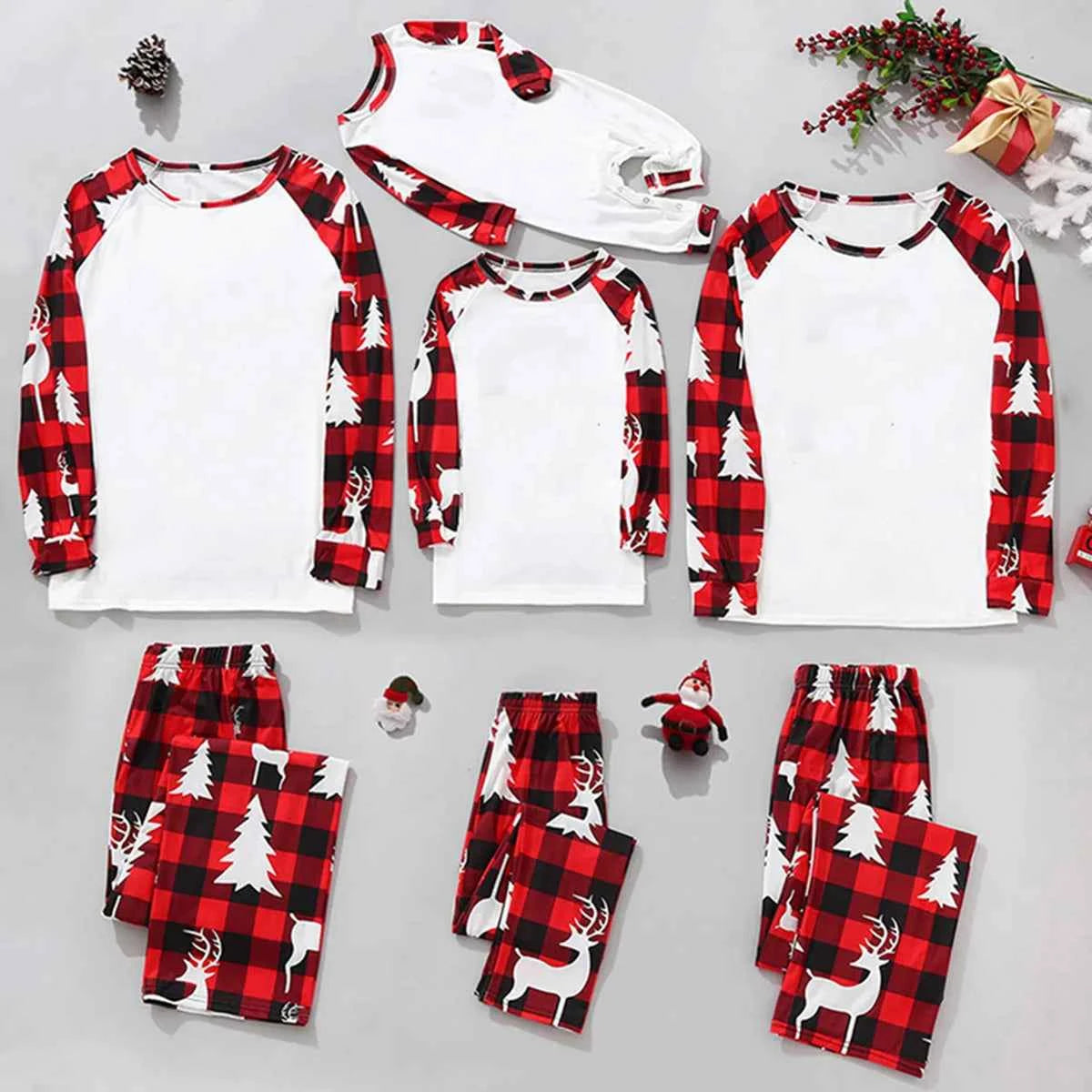 Pijama Navidad Familiar 2 Piezas - Conjunto Mamá Papá Niños Bebé Loungewear