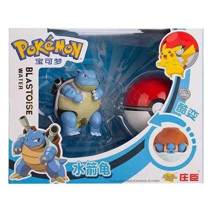 Figura Pokémon Blastoise Transformable - Pokeball Acción Deformación Niños Regalo