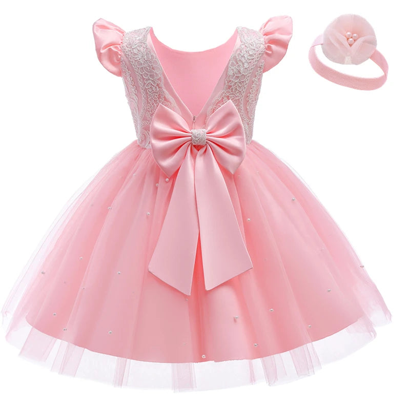 Vestido Bebé Niña Encaje Bautizo