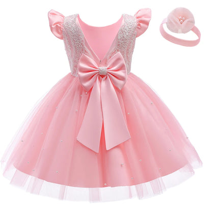 Vestido Bebé Niña Encaje Bautizo