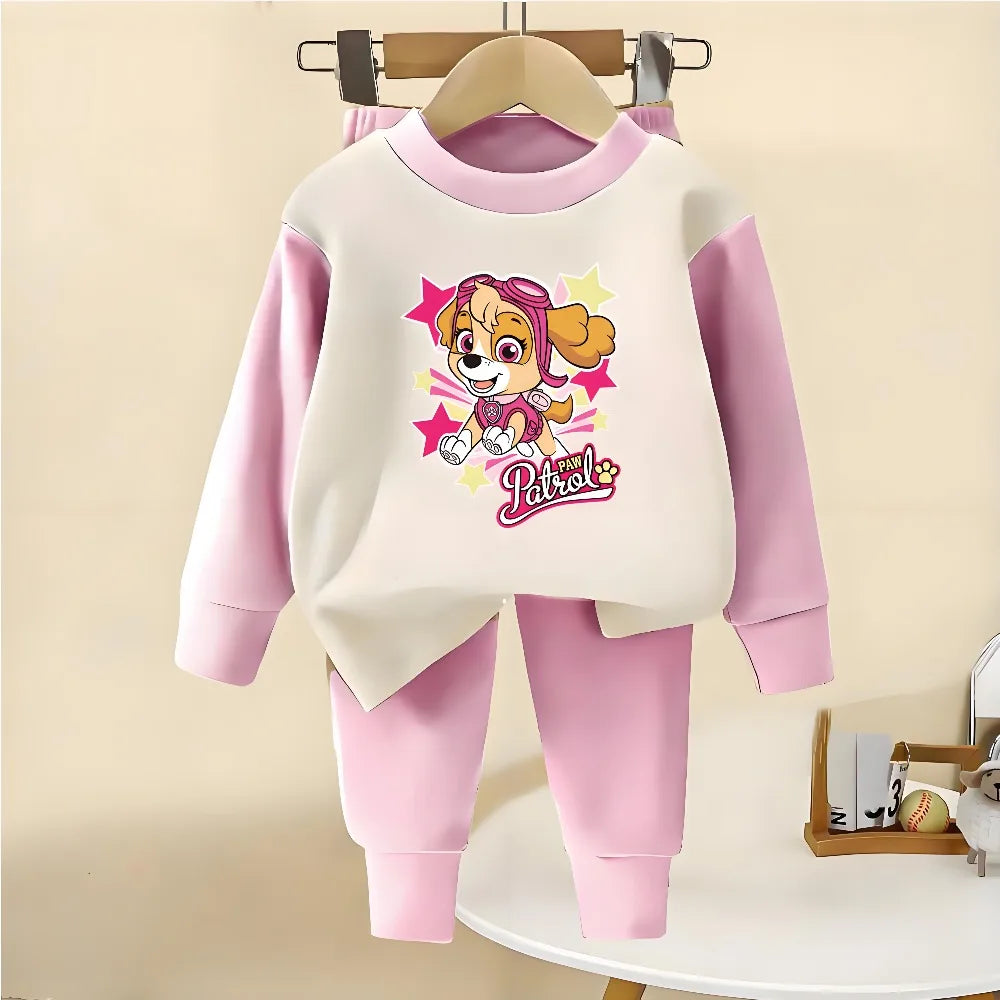 Pijama Paw Patrol Niños 9M-12 Años - Pijama Manga Larga Algodón Primavera Otoño