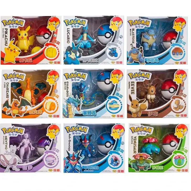 Figura Pokémon Blastoise Transformable - Pokeball Acción Deformación Niños Regalo