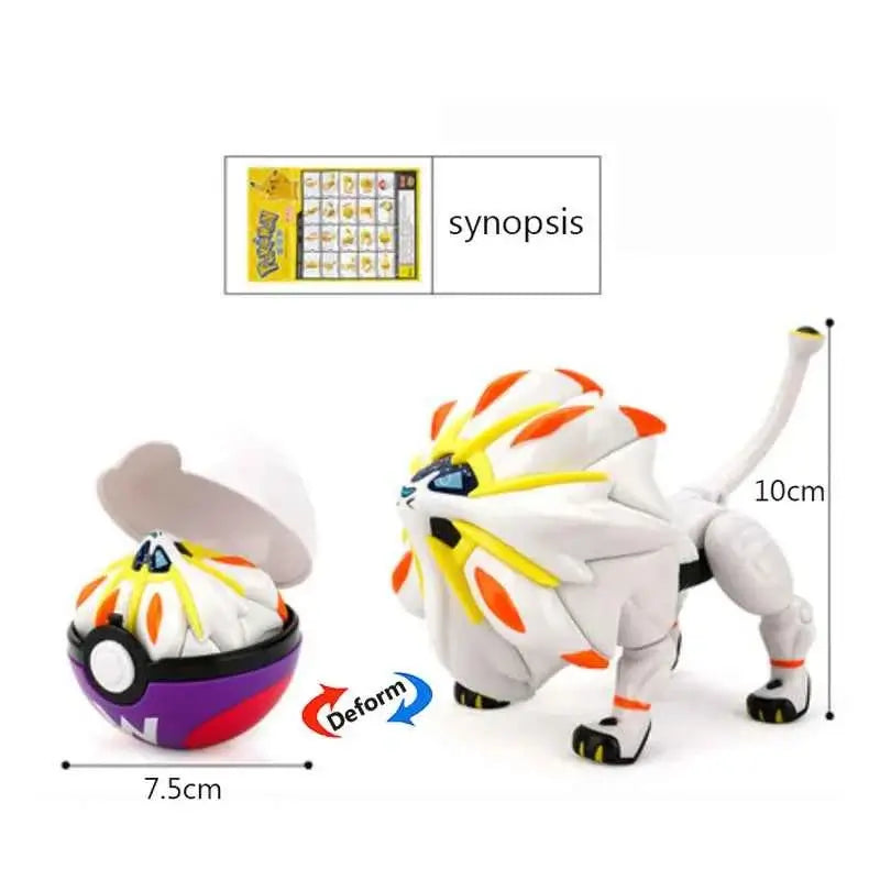 Figura Pokémon Transformable Pokeball - Pikachu Mewtwo Gyarados Deformación Niños