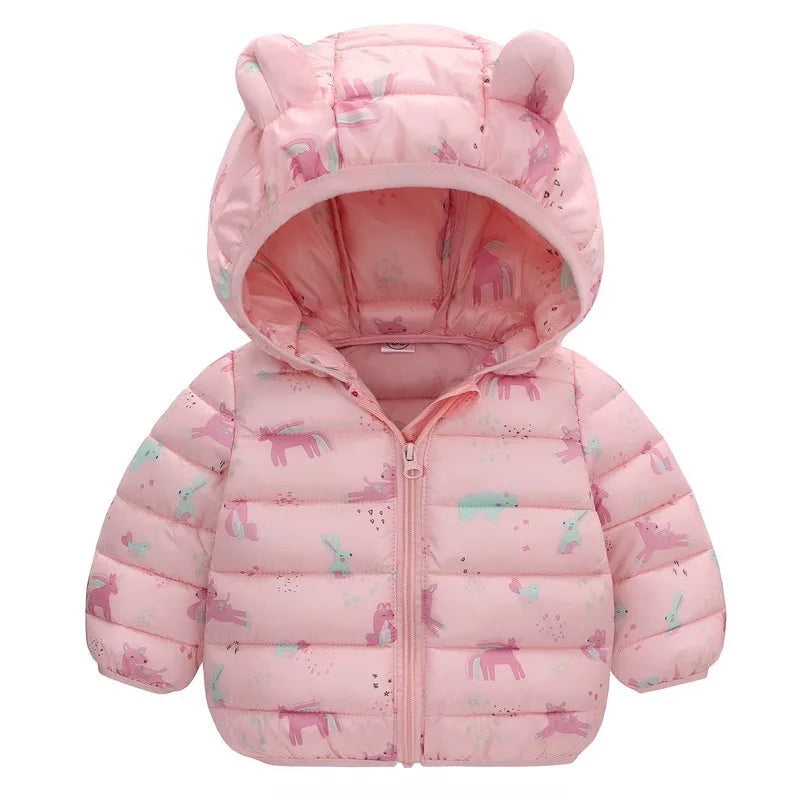 Chaqueta Unicornio Niñas Otoño Invierno - Abrigo Capucha Animales Cálido - Huellitas de Vida