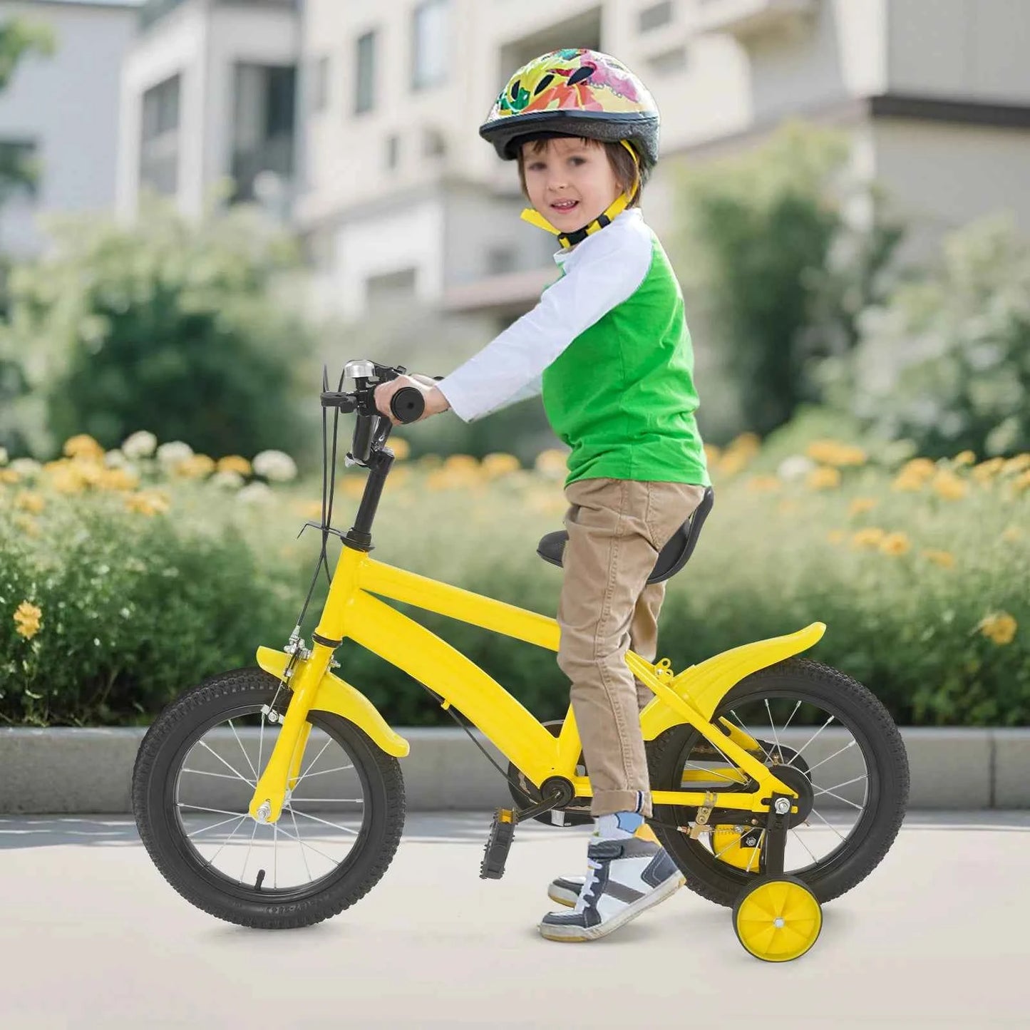 Bicicleta Infantil 14 Pulgadas Aprendizaje - Asiento Ajustable Doble Freno Niños