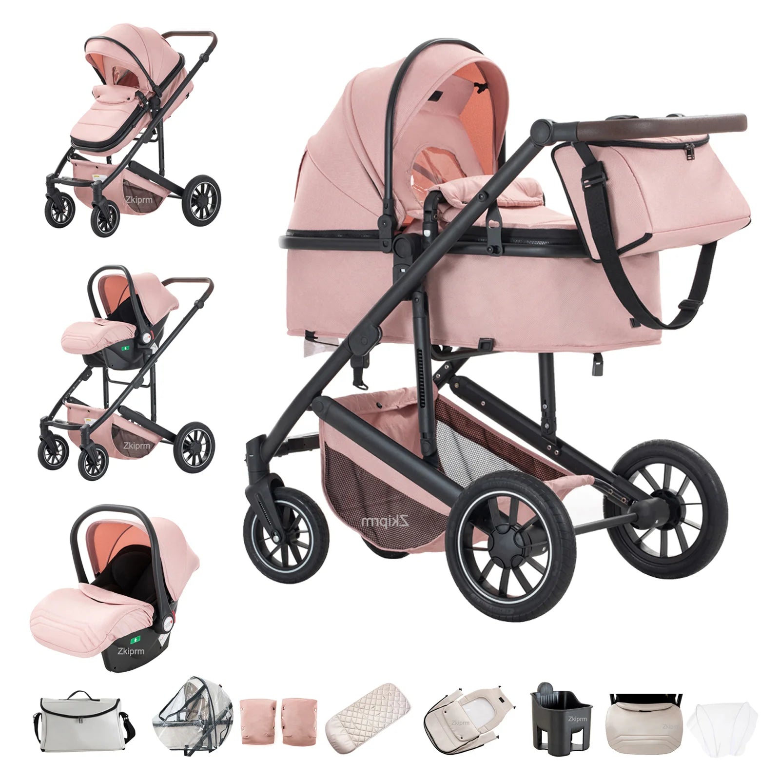 Cochecito Bebé 3 en 1 Portátil