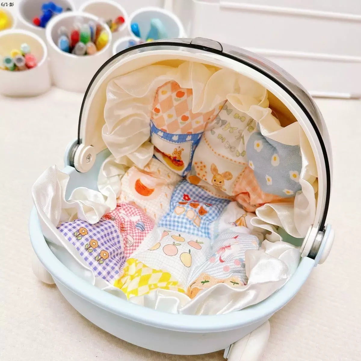 Cochecito de Bebé Labubu Mokoko - Storage Box Sleep Cradle Cart - Huellitas de Vida