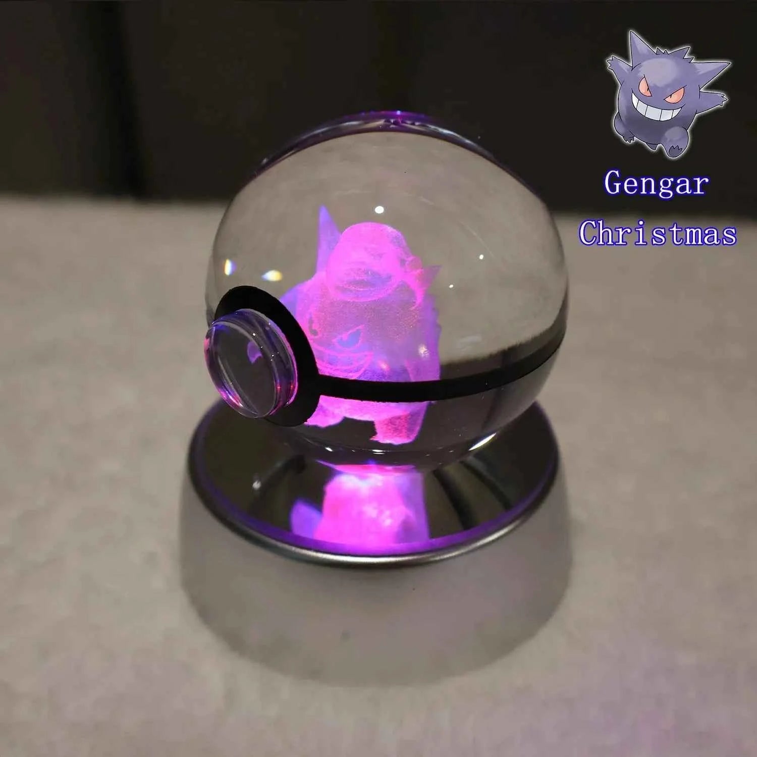 Bola Cristal 3D Pokémon Umbreon con Lámpara - Figura Cristal Pokeball Regalo Niños