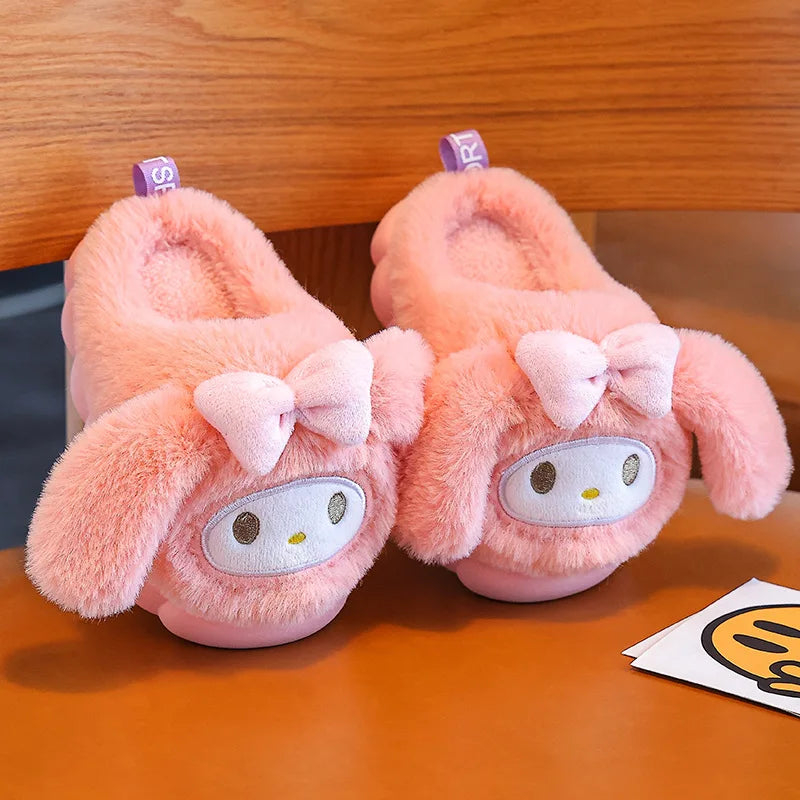 Zapatillas Algodón Niñas Cartoon - Pantuflas Felpa Cálidas Otoño Invierno Diseño Adorable - Huellitas de Vida